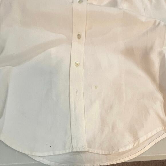 Burberry London White Classic Button Down Shirt Nova Check Collar Cuffs Sz Small - Picture 13 of 15